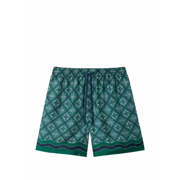カサブランカ メンズ カジュアルパンツ ボトムス Radiating monogram deck shorts Green｜asty