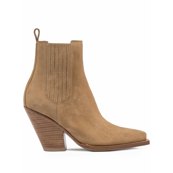 ブッテロ レディース ブーツ シューズ Suede pointed-toe boots Brown｜asty