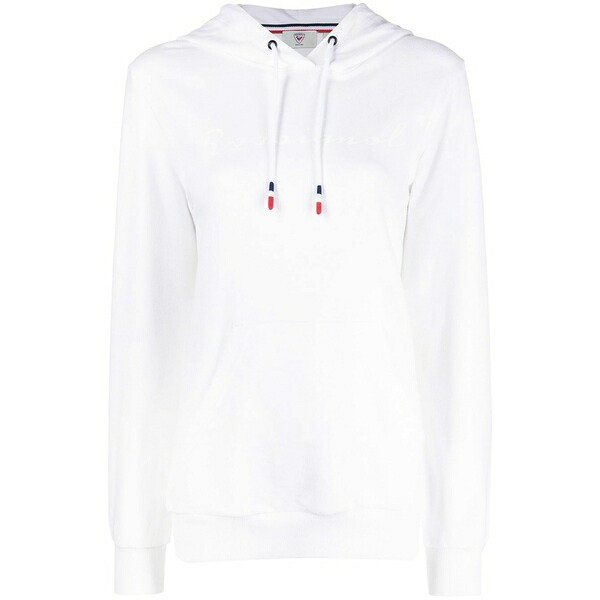 ロシニョール レディース パーカー・スウェットシャツ アウター Logo-print cotton hoodie White｜asty