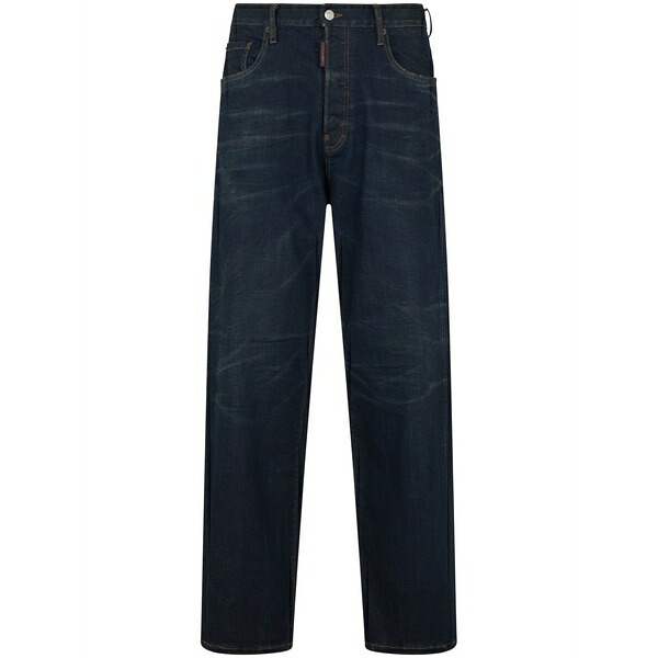 ディースクエアード メンズ デニムパンツ ボトムス Mid-rise straight-leg jeans Blue｜asty