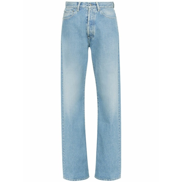 マルタンマルジェラ メンズ デニムパンツ ボトムス Turn-up straight-leg jeans Blue｜asty