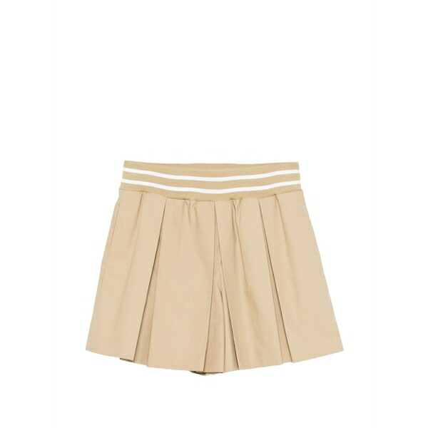 モスキーノ レディース カジュアルパンツ ボトムス Striped-waistband shorts Neutrals|asty