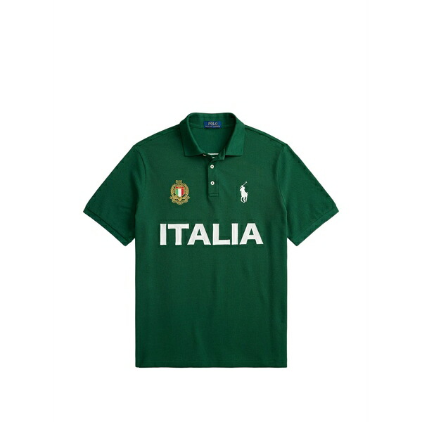 ラルフローレン メンズ ポロシャツ トップス Italia logo-embroidered polo shirt Green|asty