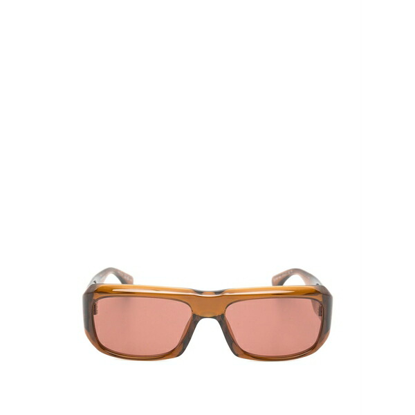 サンローラン アイウェア メンズ サングラス・アイウェア アクセサリー Sl 869 rectangle-frame sunglasses Brown｜asty