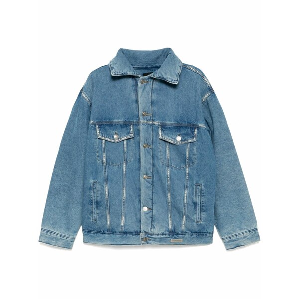 グラウンド ゼロ メンズ ジャケット＆ブルゾン アウター Button-up denim jacket Blue｜asty