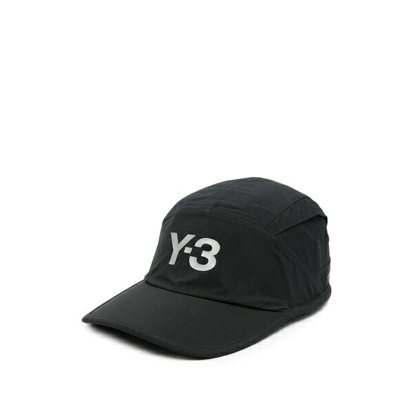 ワイスリー メンズ 帽子 アクセサリー Logo-print panelled baseball cap Black｜asty