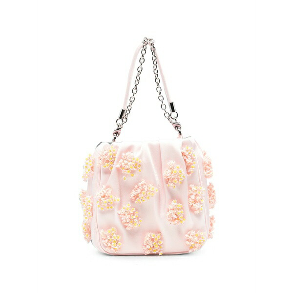 セルフ・ポートレイト レディース ハンドバッグ バッグ Beaded tote bag Pink｜asty