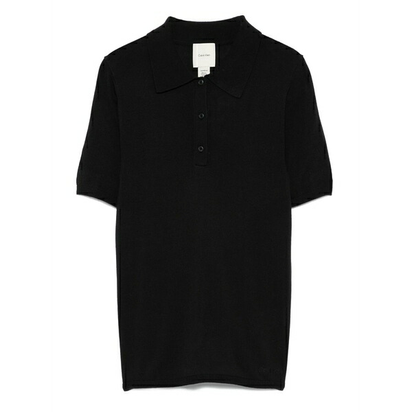 カルバンクライン レディース ポロシャツ トップス Short-sleeve polo top Black｜asty 30,420円