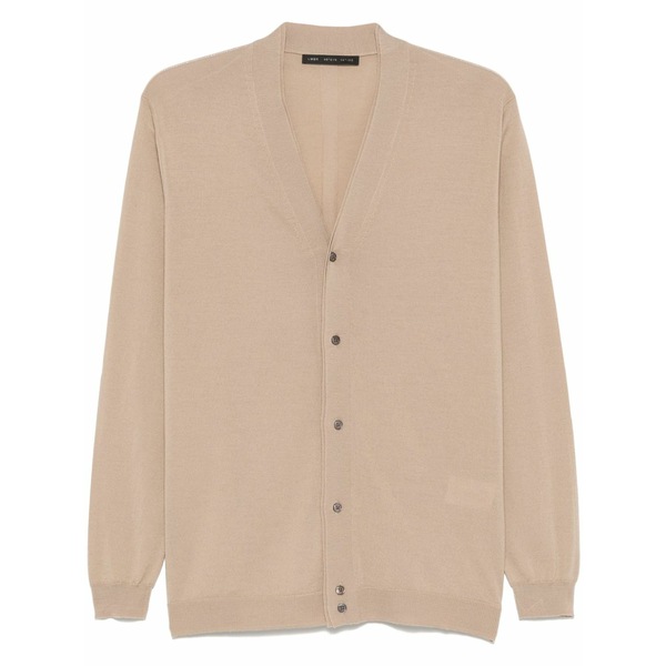 ロウブランド メンズ カーディガン アウター Merino wool cardigan Neutrals｜asty