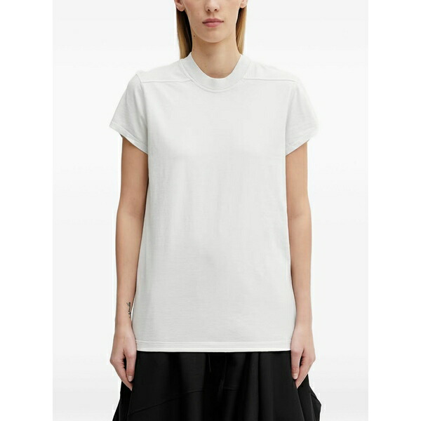 リックオウエンス レディース Tシャツ トップス Small level seam-detail t-shirt White|asty