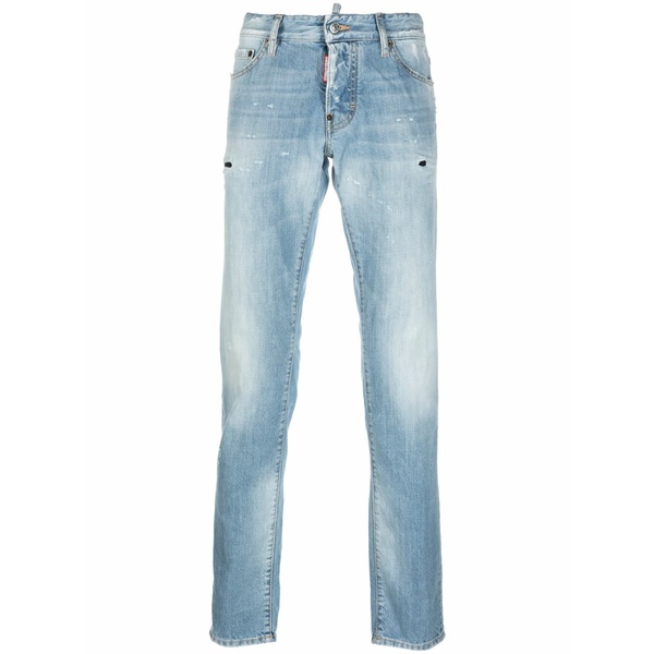 ディースクエアード メンズ デニムパンツ ボトムス Low-rise slim-fit jeans Blue|asty