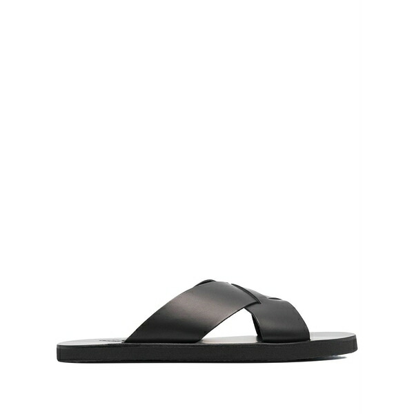 アンシエントグリークサンダル メンズ サンダル シューズ Bios cross-strap leather slides Black｜asty