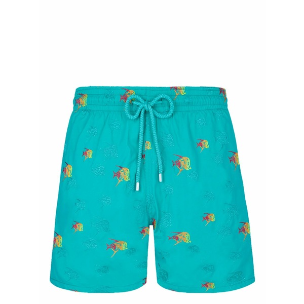ヴィルブレクイン メンズ カジュアルパンツ ボトムス Mistral piranhas-embroidered swim shorts Green|asty