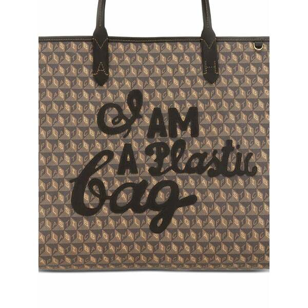 アニヤハインドマーチ レディース ショルダーバッグ バッグ Patterned top-handle shoulder bag Brown|asty