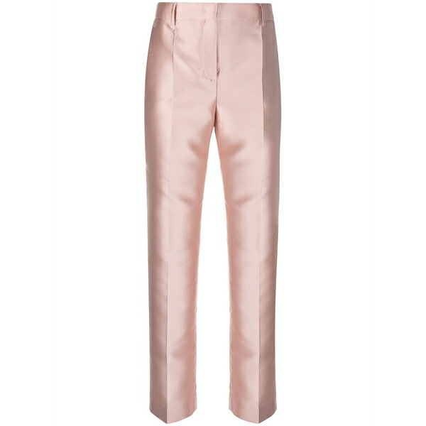 アルベルタ フェレッティ レディース カジュアルパンツ ボトムス Metallic-finish straight-leg trousers Pink｜asty
