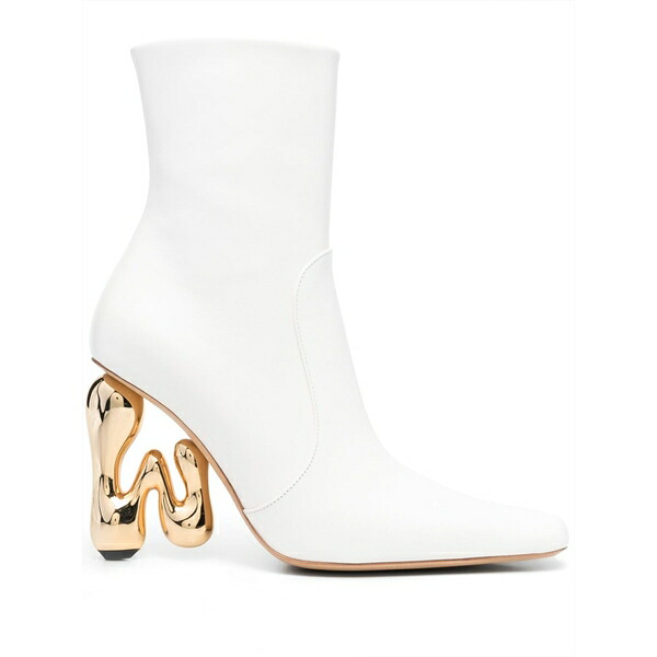 J.W.アンダーソン レディース ブーツ シューズ 120mm sculpted-heel leather boots White｜asty
