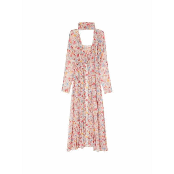 ガニー レディース ワンピース トップス Floral-print silk maxi dress Neutrals｜asty