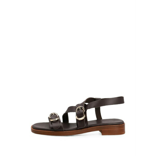 フラウ レディース サンダル シューズ Multi-strap leather sandals Brown｜asty
