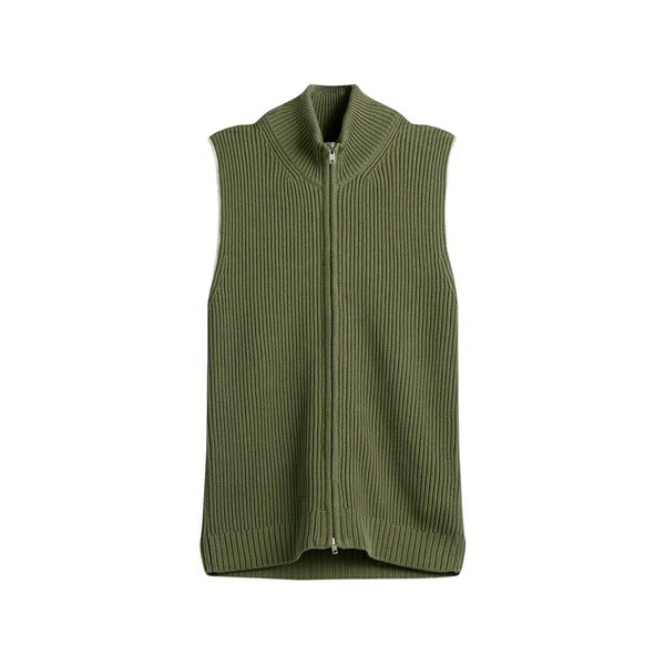 マルタンマルジェラ メンズ カーディガン アウター Ribbed-knit sleeveless zip-up cardigan Green｜asty 112,900円