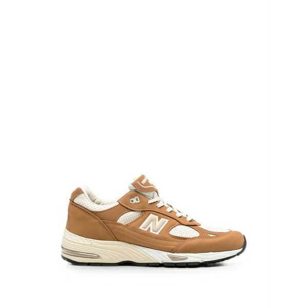 ニューバランス メンズ スニーカー シューズ Panelled sneakers Brown｜asty