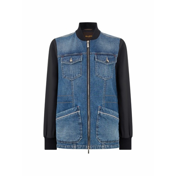 ムーレー レディース ジャケット＆ブルゾン アウター Laurie panelled jacket Blue｜asty