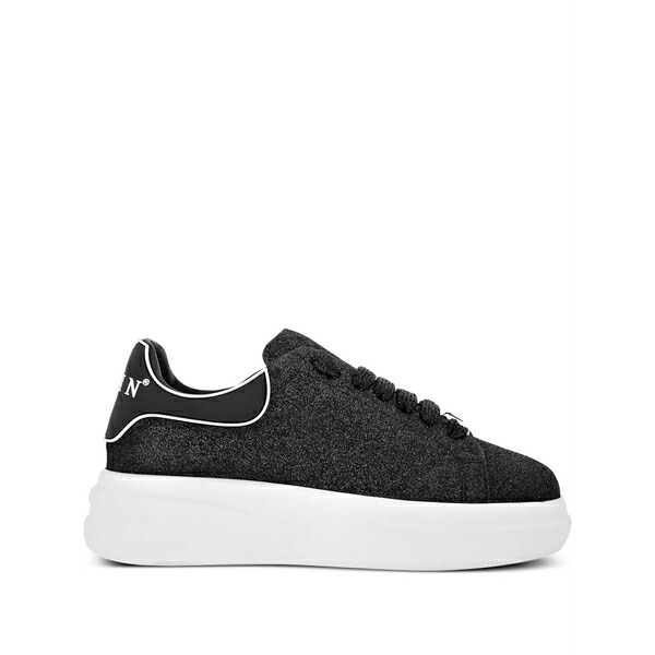 フィリッププレイン レディース スニーカー シューズ Megastar glitter low-top sneakers Black｜asty