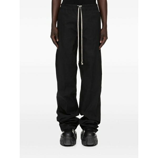 リックオウエンス メンズ カジュアルパンツ ボトムス Dietrich drawstring-waist trousers Black｜asty