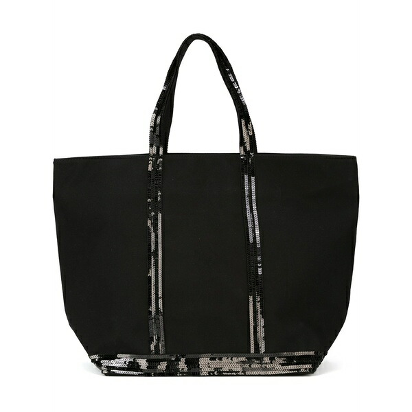 ヴァネッサ ブリューノ レディース トートバッグ バッグ Sequin trim shopping tote Black｜asty