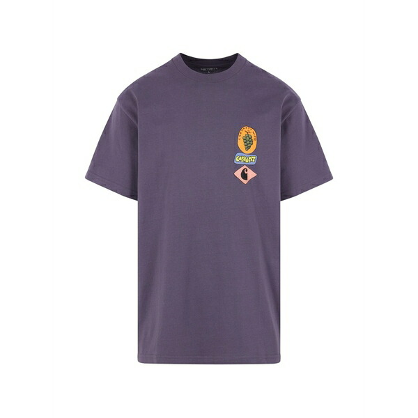 カーハート メンズ Tシャツ トップス Stacked grapes graphic-print t-shirt Purple|asty