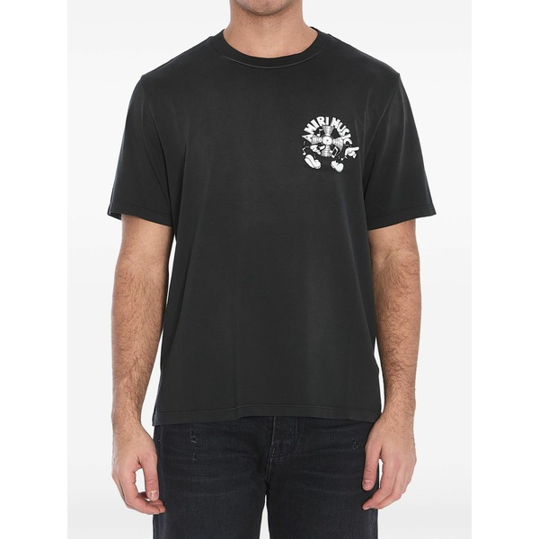 アミリ メンズ Tシャツ トップス Music record t-shirt Black｜asty