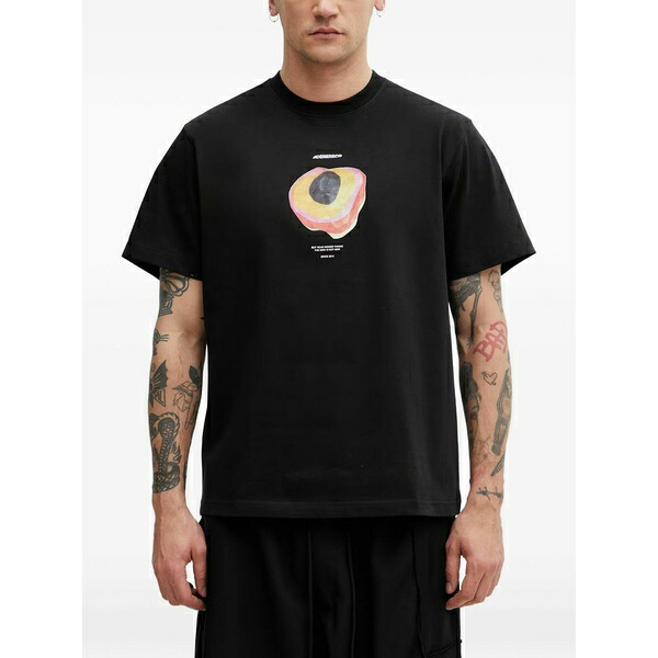 アーダーエラー メンズ Tシャツ トップス Dimension ball graphic-print t-shirt Black｜asty