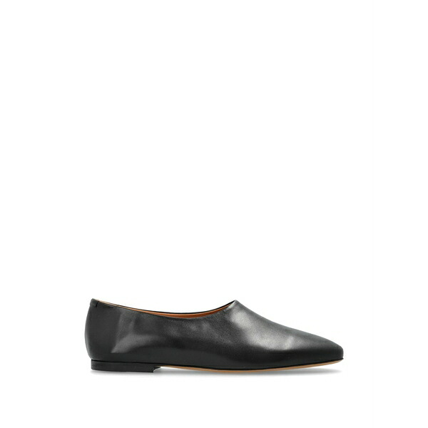 ジル・サンダー レディース サンダル シューズ Square-toe leather ballet flats Black｜asty