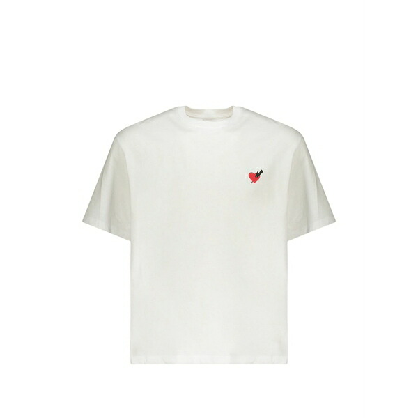 ニールバレット メンズ Tシャツ トップス Logo-print cotton t-shirt White｜asty