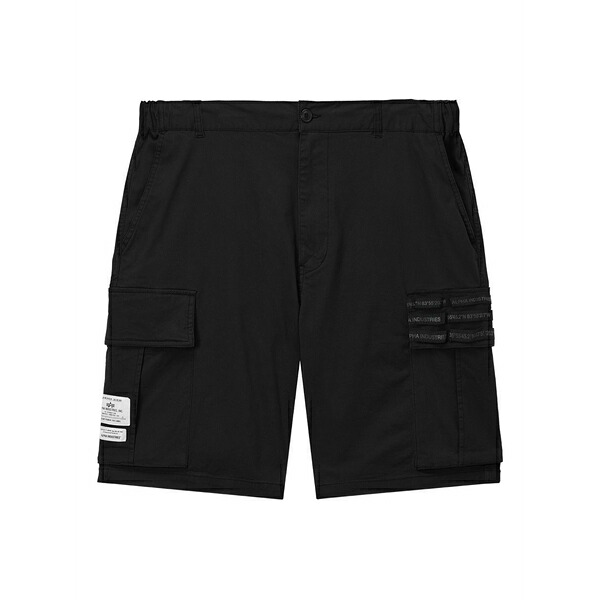 アルファインダストリーズ メンズ カジュアルパンツ ボトムス Cargo-pocket label-detail shorts Black｜asty 22,896円