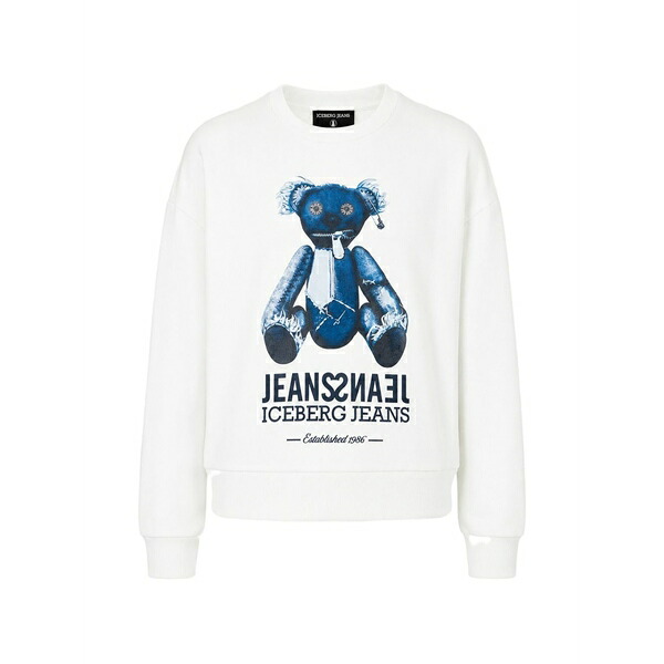 アイスバーグ レディース ニット&セーター アウター Logo-print sweatshirt White｜asty
