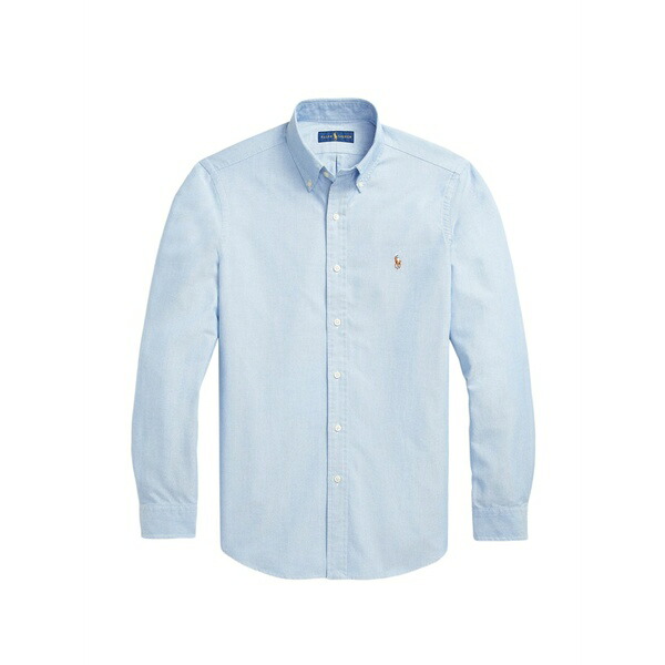 ラルフローレン メンズ シャツ トップス Logo-embroidered button-down shirt Blue|asty
