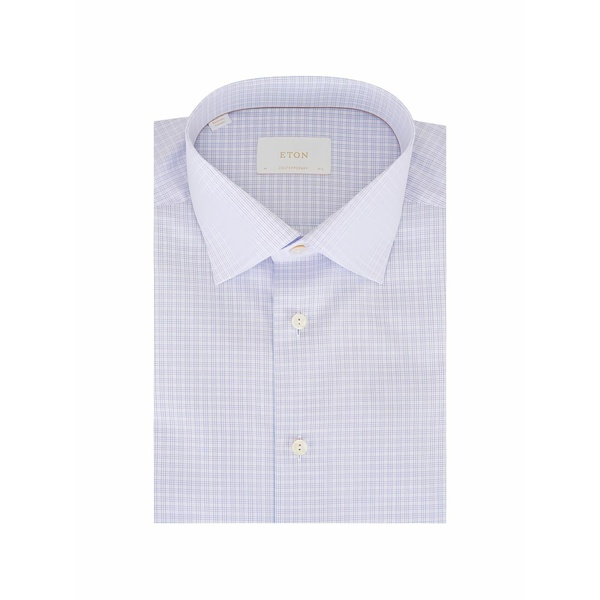 エトン メンズ シャツ トップス Checked shirt Blue｜asty