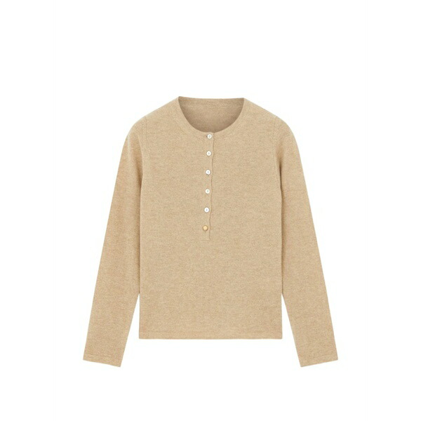 フォルテラ レディース ニット&セーター アウター Lou henley buttoned sweater Neutrals｜asty