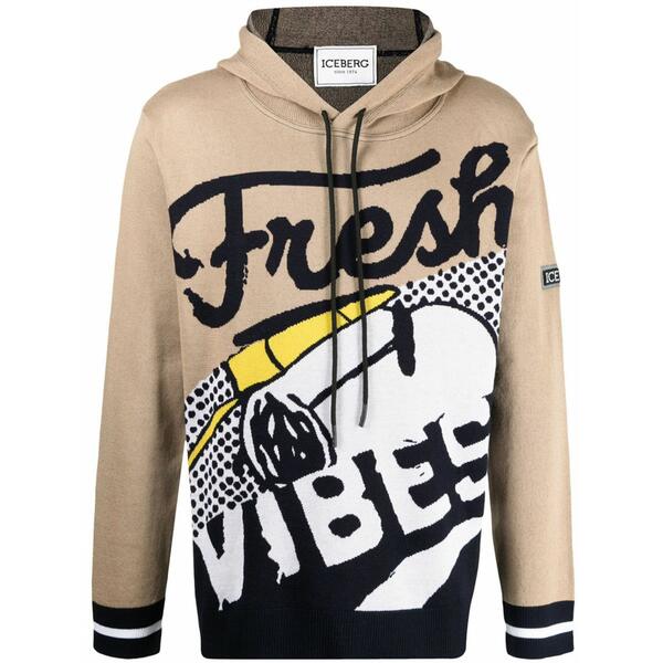 アイスバーグ メンズ パーカー・スウェットシャツ アウター Fresh vibes hoodie Neutrals｜asty