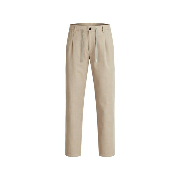 イレブンティ メンズ カジュアルパンツ ボトムス Pleated drawstring trousers Neutrals｜asty
