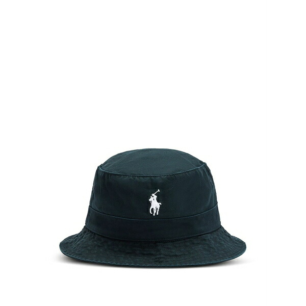ラルフローレン メンズ 帽子 アクセサリー Logo-embroidery bucket hat Blue｜asty 25,012円