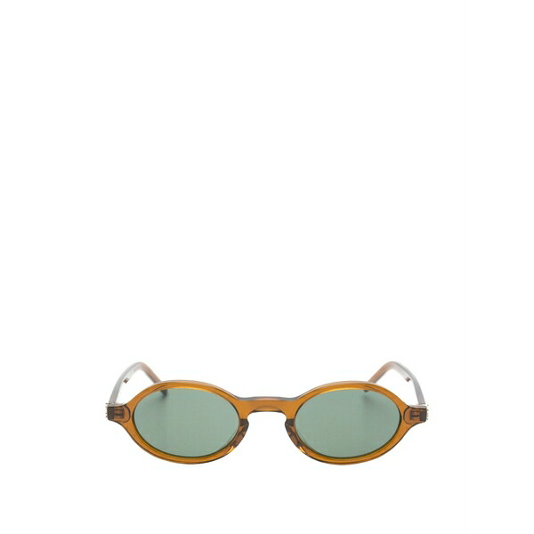 サンローラン アイウェア メンズ サングラス・アイウェア アクセサリー Oval-frame sunglasses Brown|asty