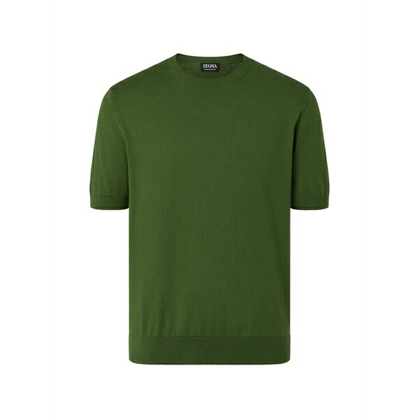 ゼニア メンズ Tシャツ トップス Short-sleeves t-shirt Green｜asty