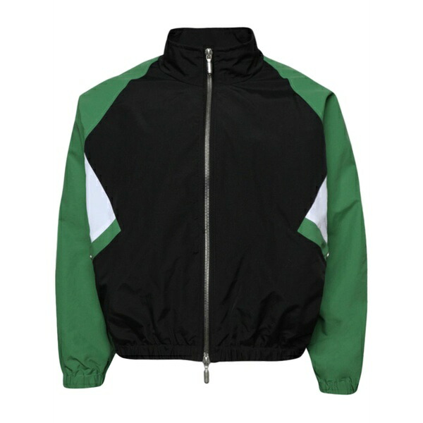 ルード メンズ ジャケット＆ブルゾン アウター Colour-block track jacket Green｜asty