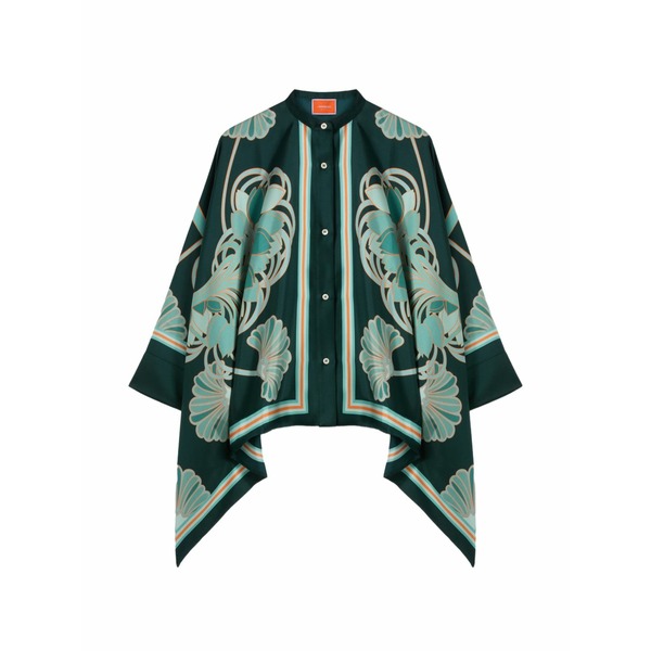 ラ・ダブル・ジェイ レディース シャツ トップス Floral-print shirt Green|asty
