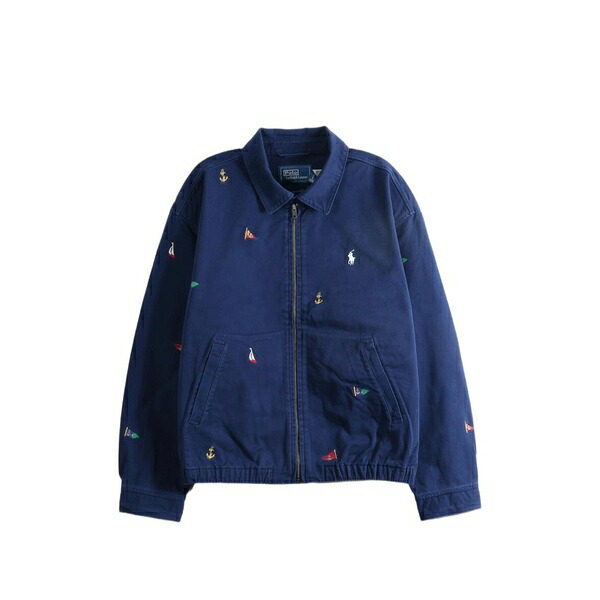 ラルフローレン メンズ ジャケット＆ブルゾン アウター Bayport embroidered-motif zip-up jacket Blue｜asty 107,690円