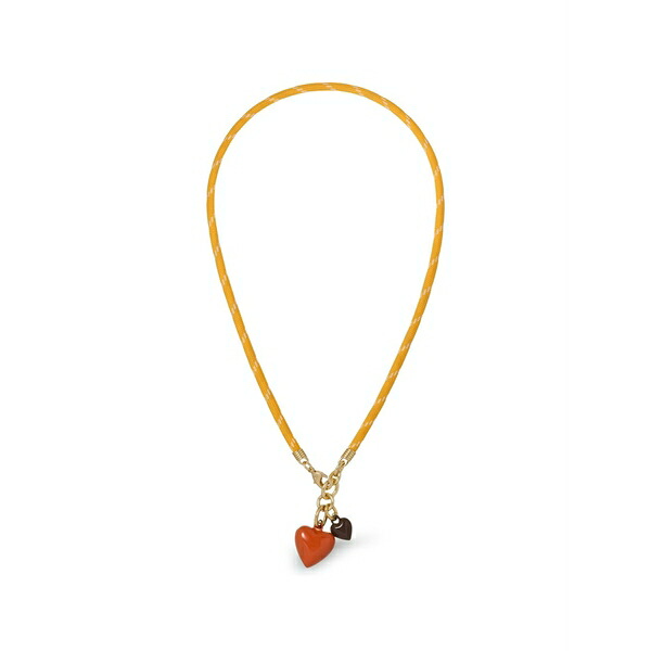 ロクサンヌ・アスリン レディース ネックレス・チョーカー・ペンダントトップ アクセサリー Happy cord double-heart pendant necklace Yellow｜asty 43,420円