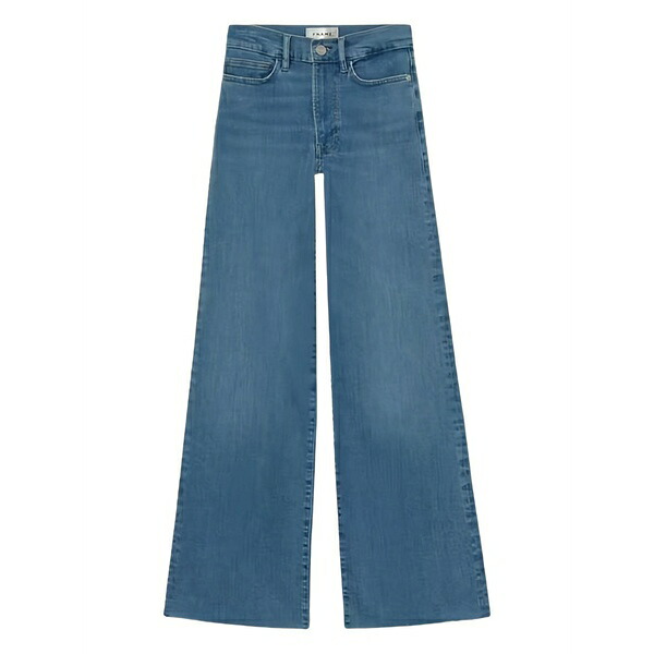 フレーム レディース デニムパンツ ボトムス Le easy flare raw jeans Blue｜asty