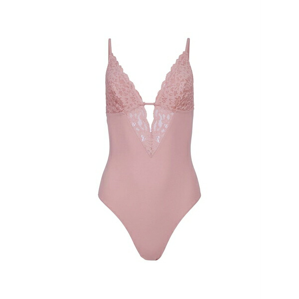 フレーデュマール レディース シャツ トップス Charlotte 3-way lace v-neck bodysuit Pink｜asty