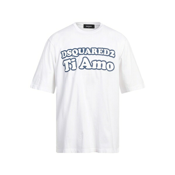 【送料無料】 ディースクエアード メンズ Tシャツ トップス T-shirts White｜asty